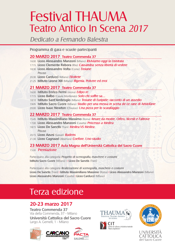 Locandina Festival Thauma 2017